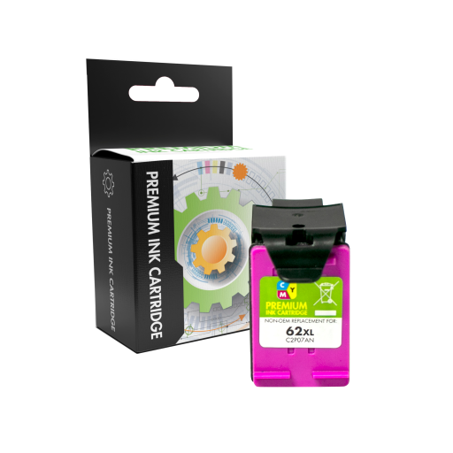 Replacement HP 62XL – Tri-Colour Ink – C2P07AN – High Yield